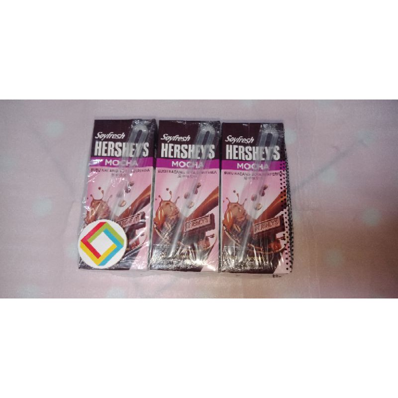 

Sari Kacang Kedelai Soyfresh HERSHEY'S rasa MOCHA @6 x 236 ml, exp 23Jul21