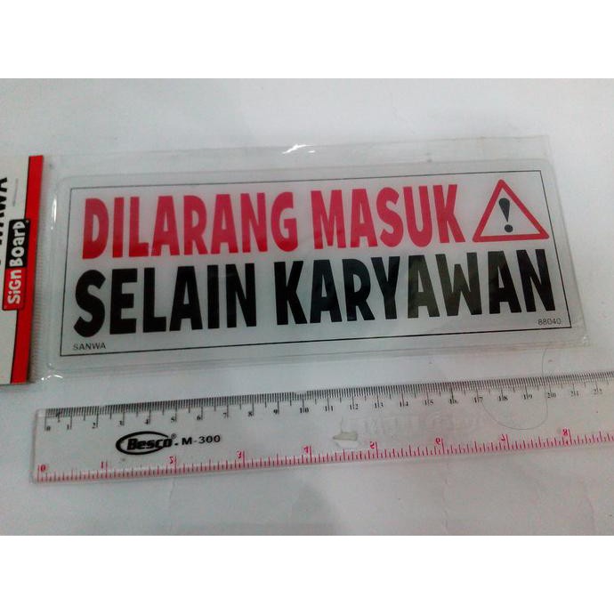 

Populer] Sign Board Label Dilarang Masuk Selain Karyawan Plat Murah Bagus Jelas