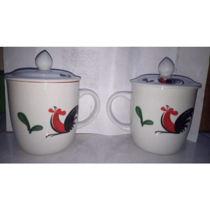 mug keramik ayam jago