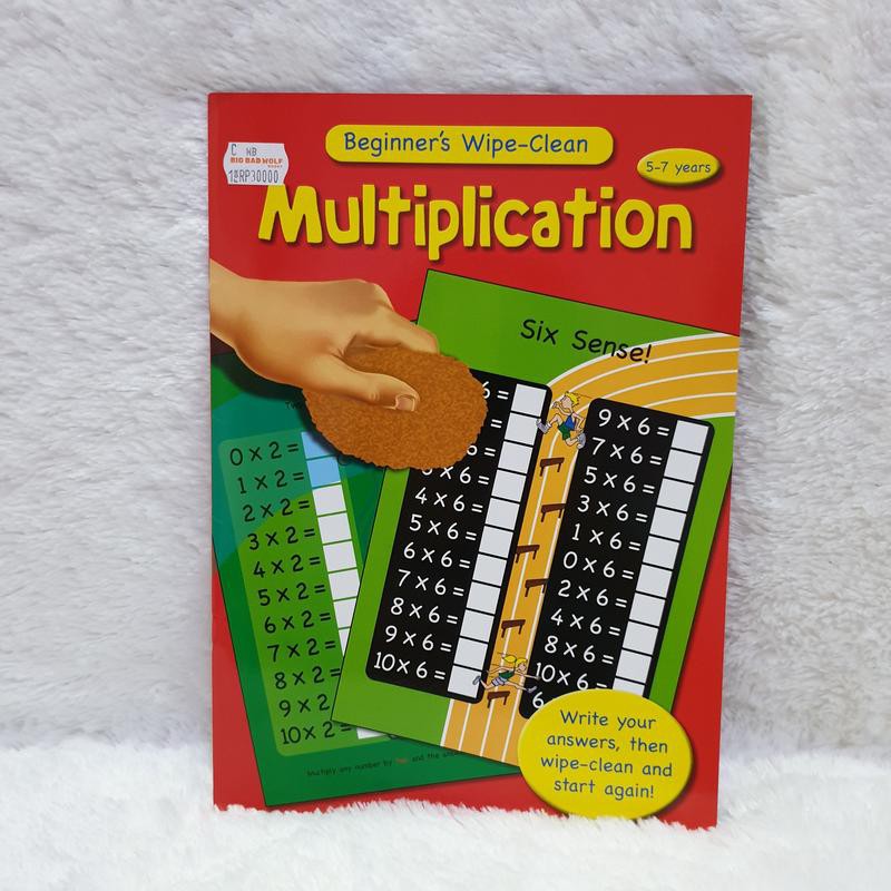 Jual age 57 MULTIPLICATION wipe and clean Buku Anak Import BBW 2020