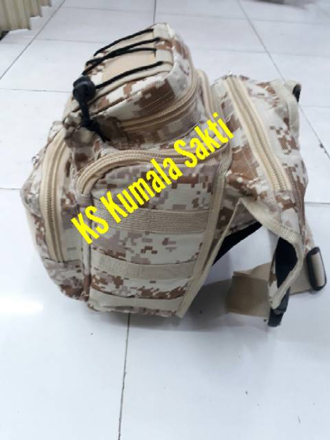 Tas Slempang Loreng Digital Coklat