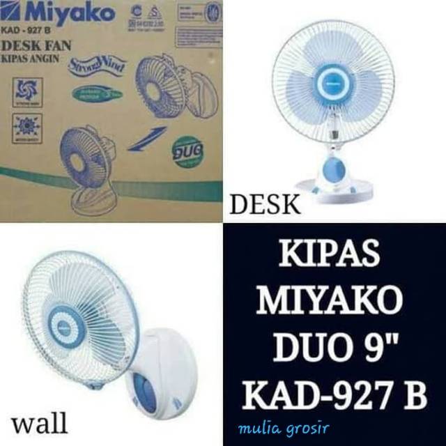 Desk Fan Miyako 9&quot; 2in1 KAD 927 / Kipas Angin Meja 9&quot; / Kipas Miyako 9&quot;