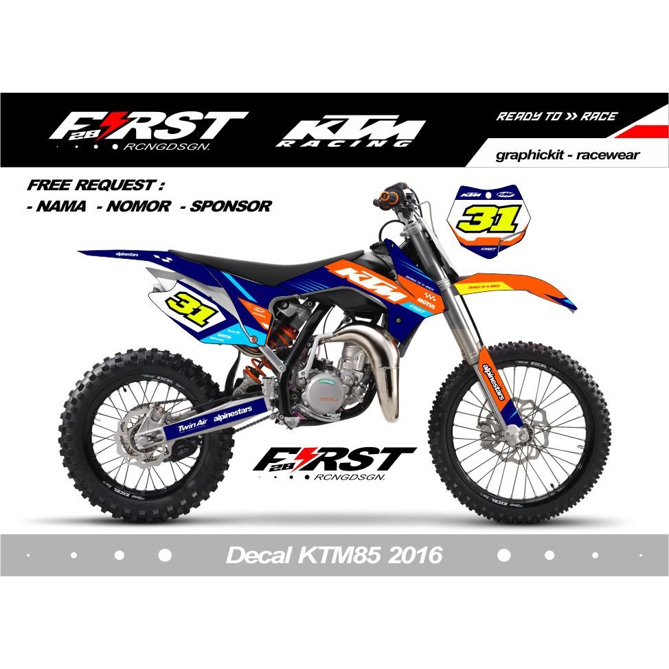 Decal ktm 85 2016 baru full