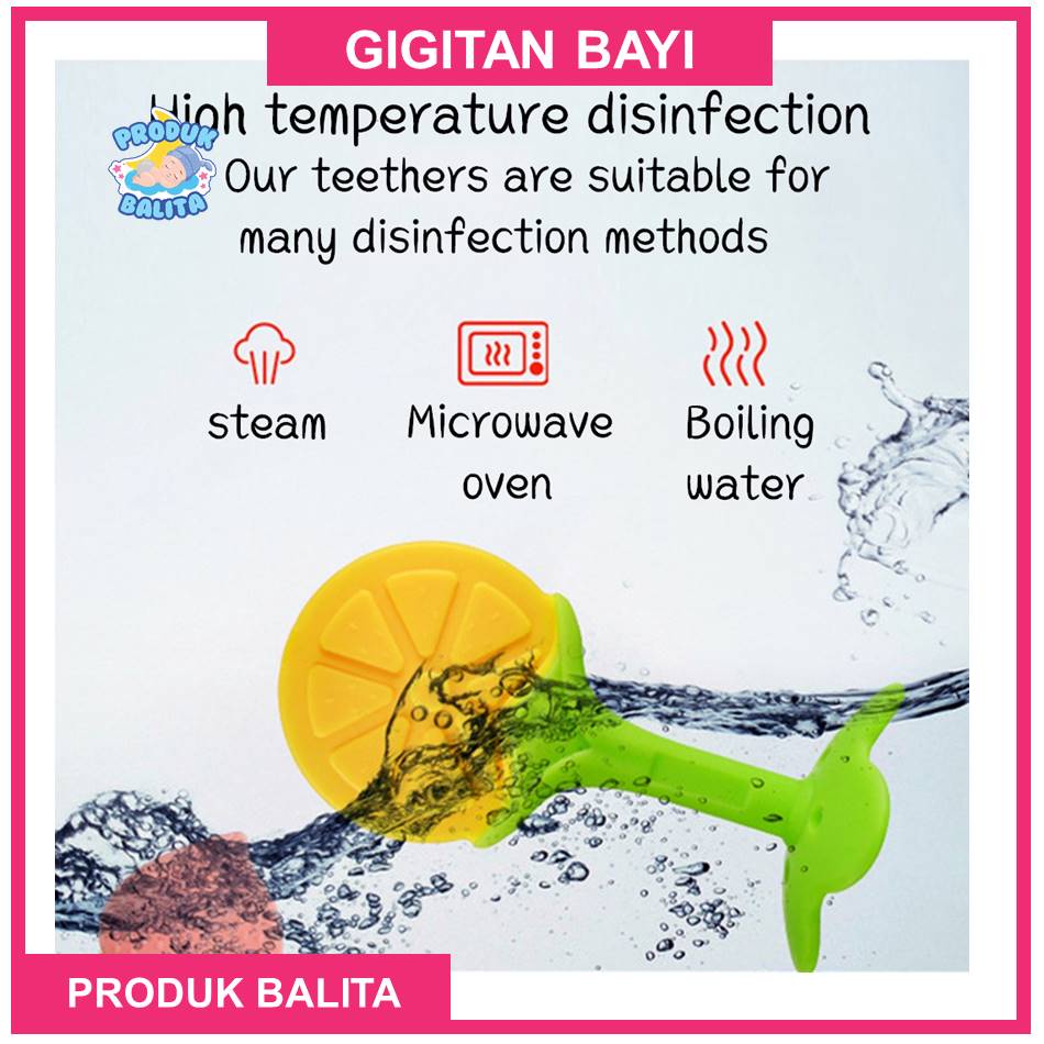 Gigitan Bayi Model Buah Teether Fruits Balita  Mainan Bayi Silikon BPA Free