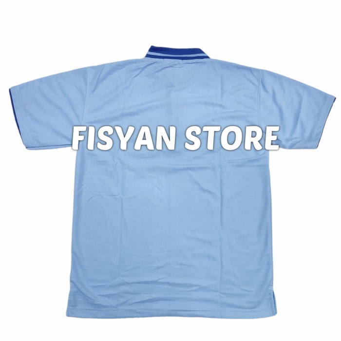 Kaos Kerah Polo Shirt Biru Langit Kerah Benhur