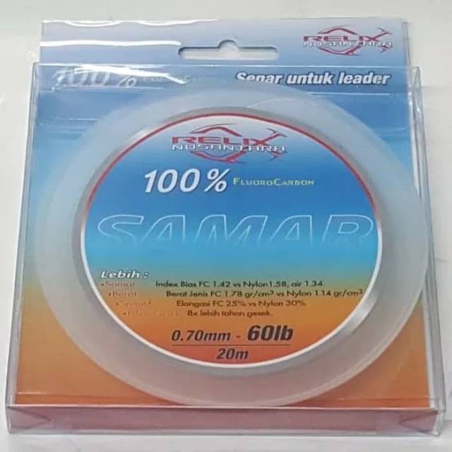 SHOCKLEADER RELIX NUSANTARA &quot;SAMAR&quot; 100% FLUOROCARBON 60lbs / 0,70mm / 20m