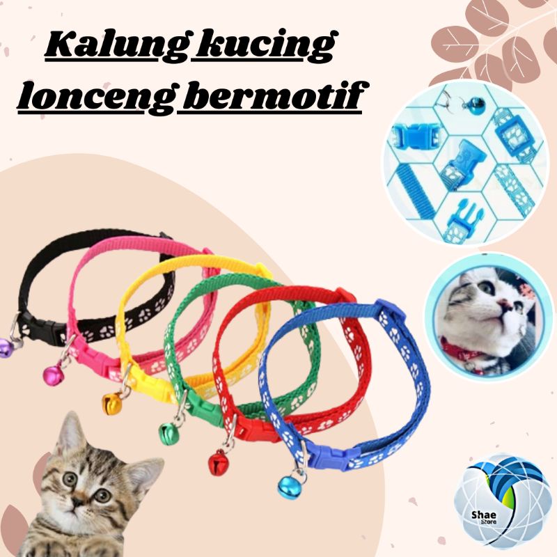 Kalung kucing murah kalung Lonceng Kalung motif tulang hewan acecoris hewan peliaraan