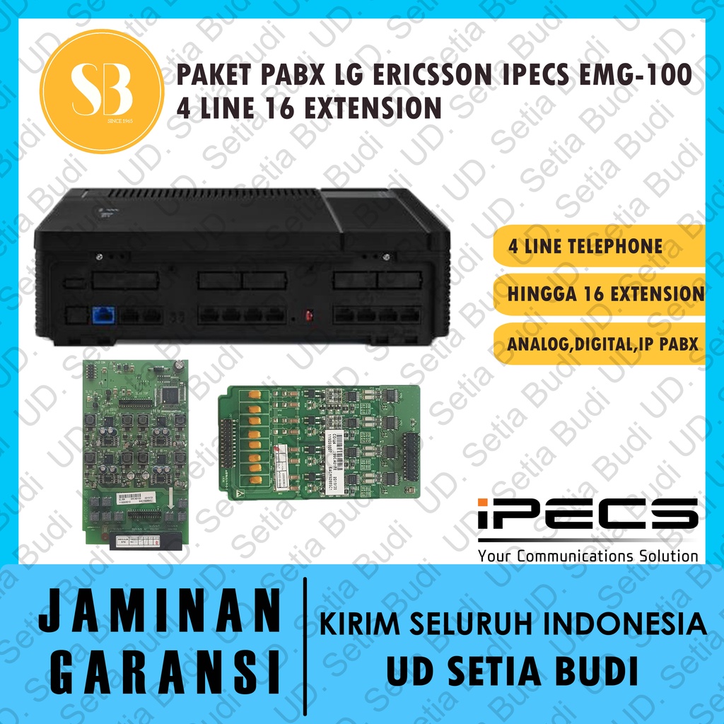 PABX LG Ericsson iPecs eMG100 Kapasitas 4 Line 16 Extension