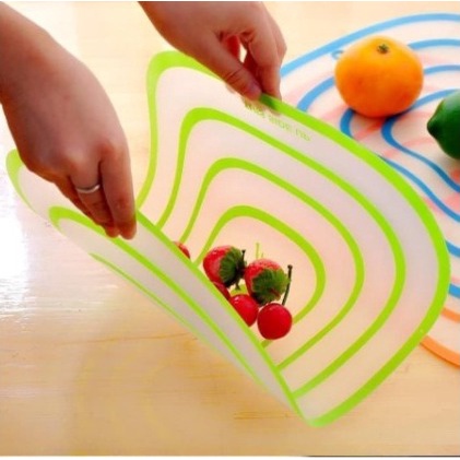 Talenan Transparan Flexible ukuran Kecil Alas Pemotong Serbaguna Cutting Board Alat Potong Dapur Motong Sayur