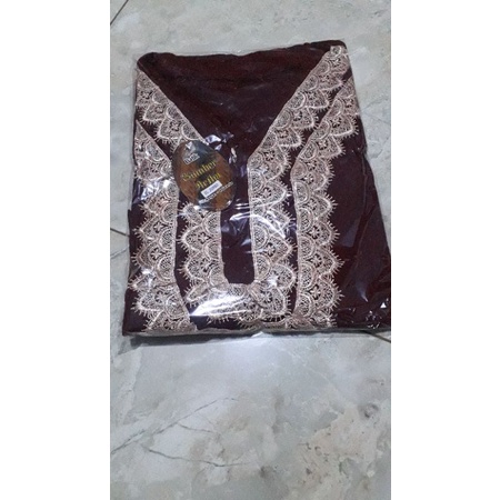 Daster Arab Jumbo Turkey Ld 135 cm Santung Tebal-Merah Marun