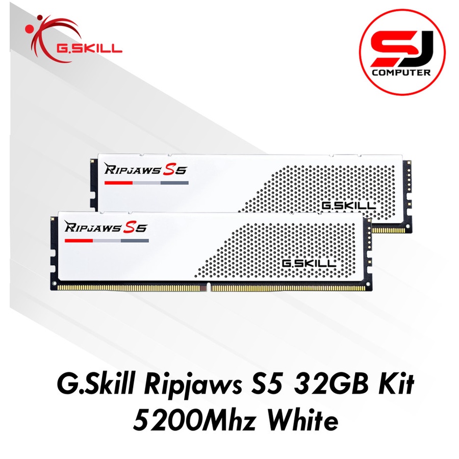 Ram GSkill Ripjaws S5 32Gb Kit 5200Mhz DDR5 White | Memory Longdimm PC