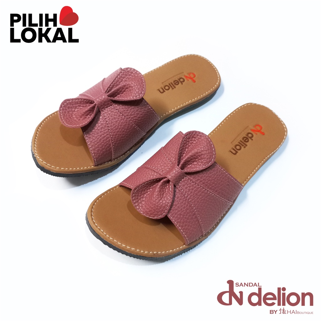 Sandal Wanita Terbaru Slop Flat Sol Karet Anti Licin Motif Bunga Cantik - Sandal Wanita Murah dan Bagus Kekinian - Sandal Papirut Pita Kulit Wanita - Sandal Kulit Jeruk - Sandal Cewe Slop - Sandal Teplek Cewek Lebaran - Sandal Perempuan Karet Empuk