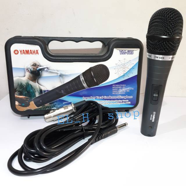 Yamaha YM-68S Microphone Karaoke Vocal Cable Mic Kabel Suara Mantap