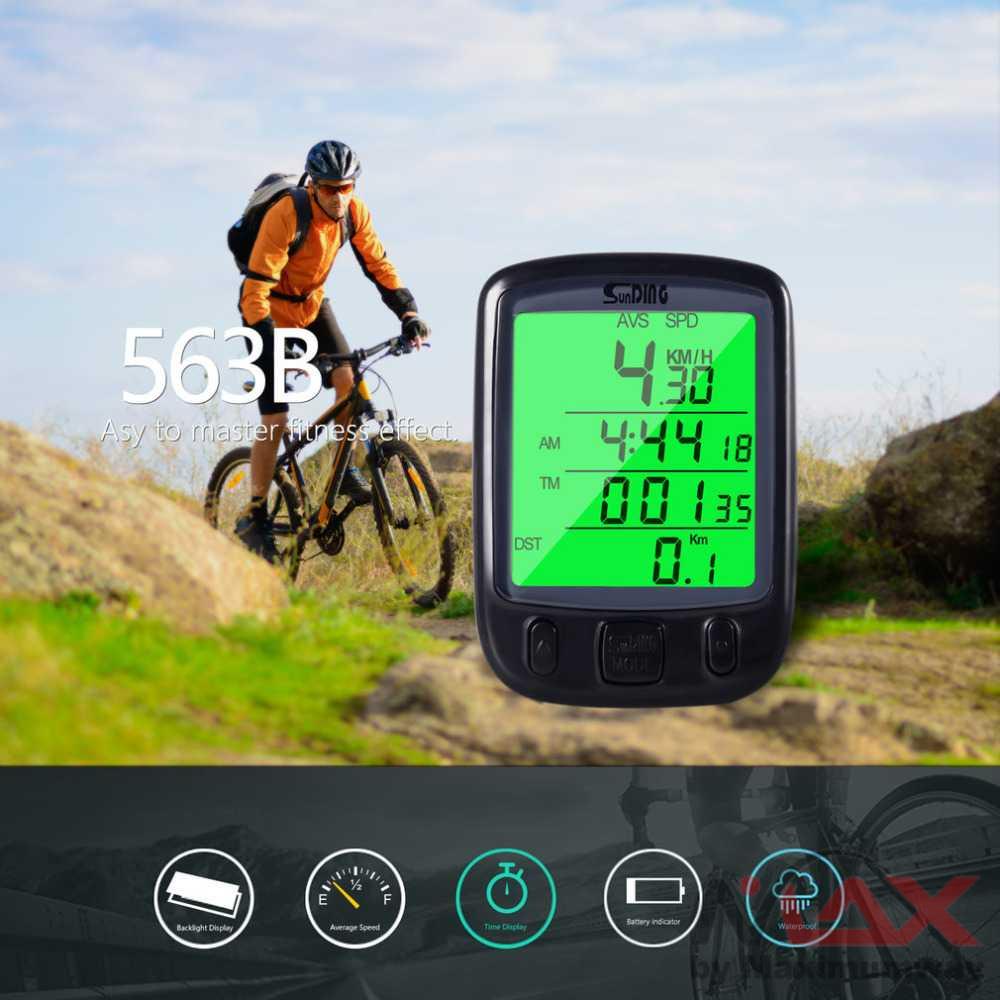 Speedometer Sepeda Pengukur kecepatan Backlight LCD Display Bicycle aksesoris gunung universal MTB