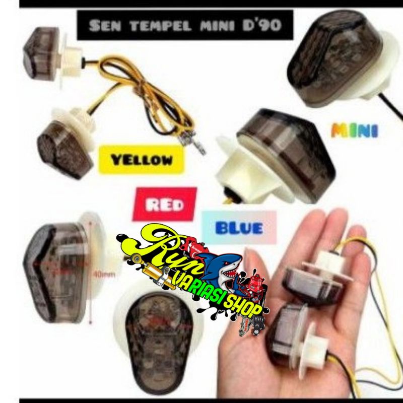 lampu sen led tempel fairing oval mini / jempol ninja 250 carbu r15 v1 v2 v3 r25 cbr 150 cbr 250 nin