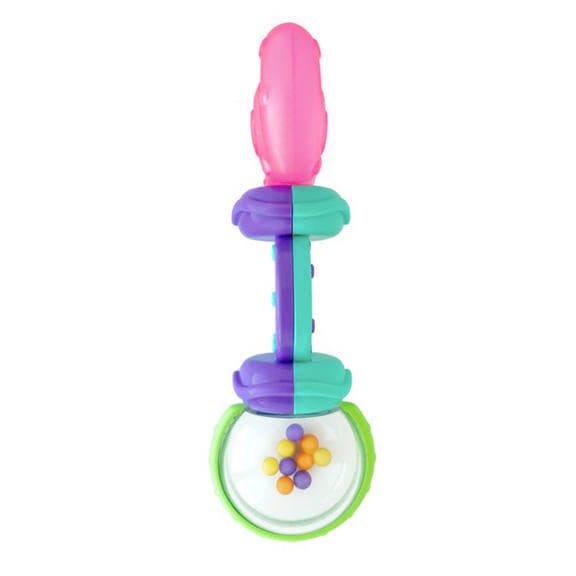 Bright Starts Rattle and Teether Lollipop Pink