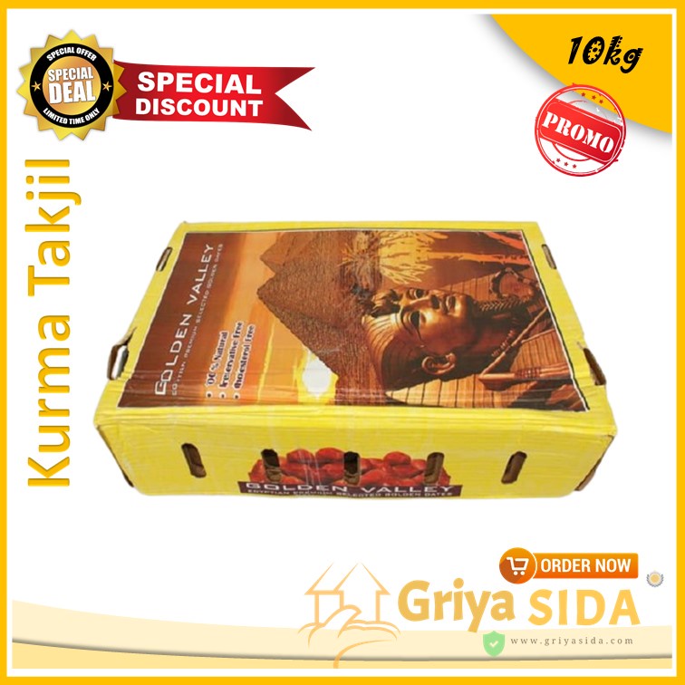 kurma mesir golden valley 10kg Kurma Mesir Madu 10KG BPOM Original PROMO!