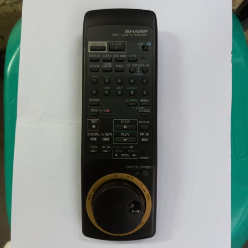 Remote SHARP Video Cassette Recorder Original .