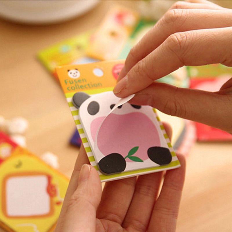 Memo Sticky Notes Bentuk Binatang Kartun Gaya Korea