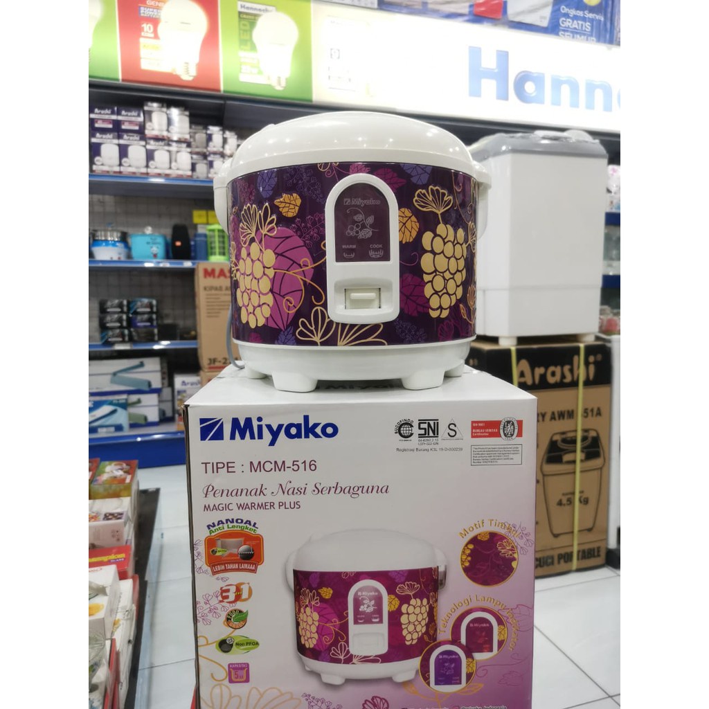 Magicom Miyako Rice cooker 1,8 Liter Penanak Nasi MCM 516 Motif Timbul ORI