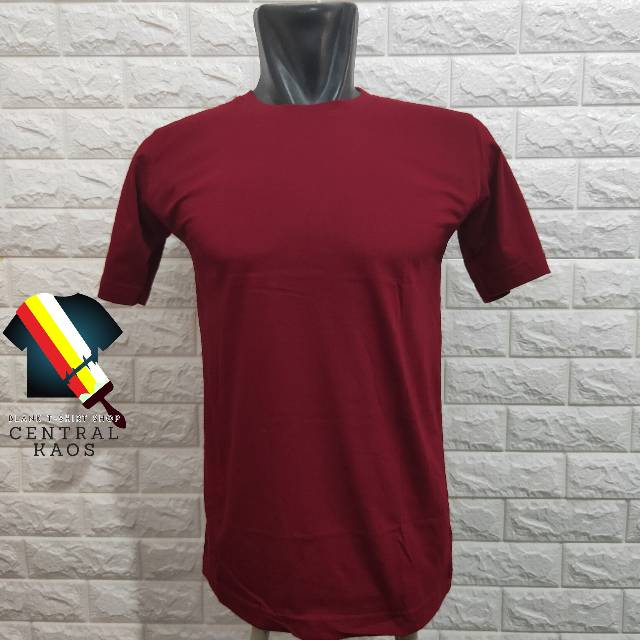 KAOS POLOS / BAJU POLOS MAROON Cotton Combed 30s Premium