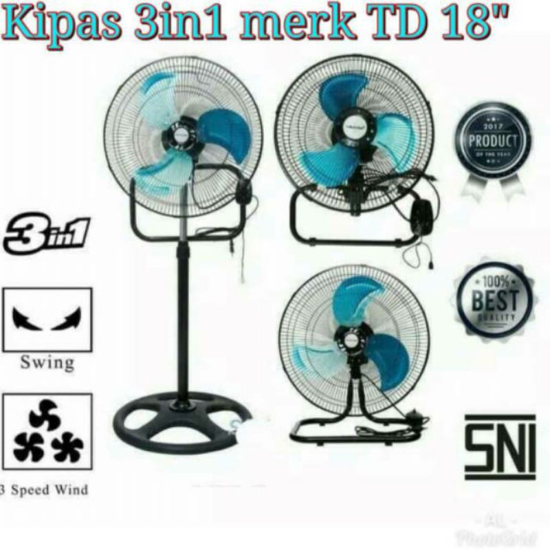 Kipas Angin 3in1 merk TD 18'