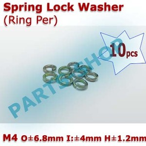 10pcs Ring Per Baut M4 Spacer baud 4mm Spring Lock Washer Screw M04