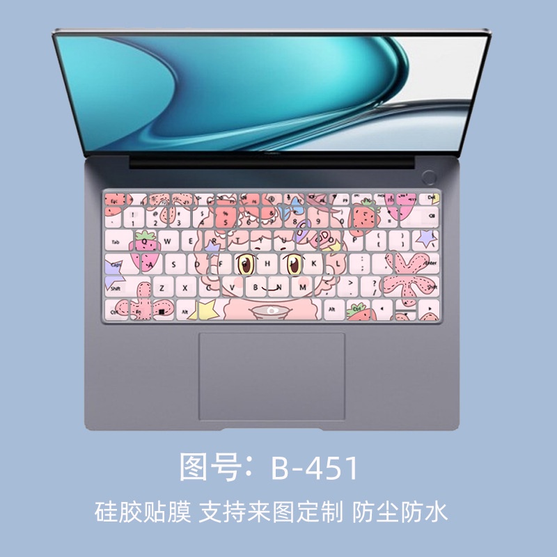 Film Pelindung Debu Keyboard Laptop Motif Kartun Bunga Untuk Huawei MateBook 14s / 13s 2021 HKD-W56 / EMD-W56