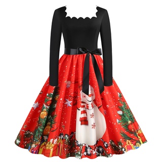 Christmas Costumes Rave Party Dress Women Robe Long Sleeve Vintage Xmas  Sexy New Year Christmas Wint | Shopee Indonesia