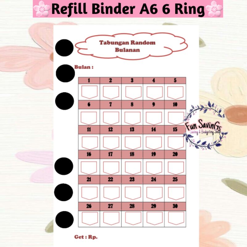 

[FUN] Isi Binder A6 6 Ring | Tabungan Random Bulanan | Refill Binder | Monthly Random Saving Challenge | Binder Keuangan | Sinking Fund | Fun Savings