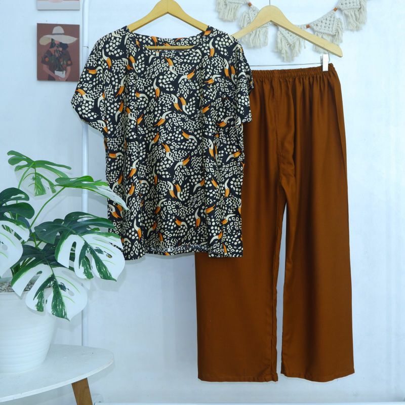 BABYDOLL JUMBO RAYON FIT TO XXXL LD 130 (CELANA PANJANG) SERI 1 LD125 LD130-PJXL 3