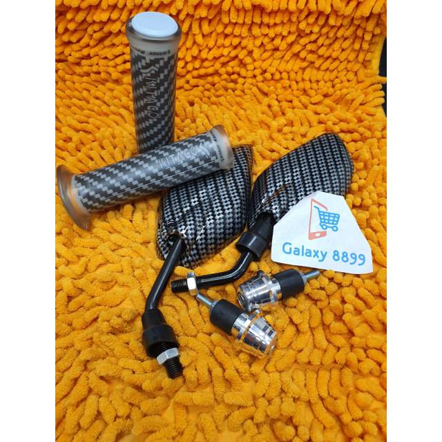 Spion Yamaha Jupiter Mini Karbon + Jalu Stang + Handgrip Karbon Kitaco