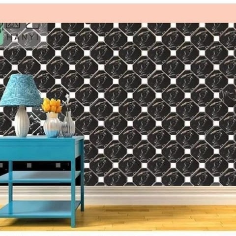 Wallpaper Dinding Motif Kotak Abstrak Ukuran Panjang 10Meter x Lebar 45Cm