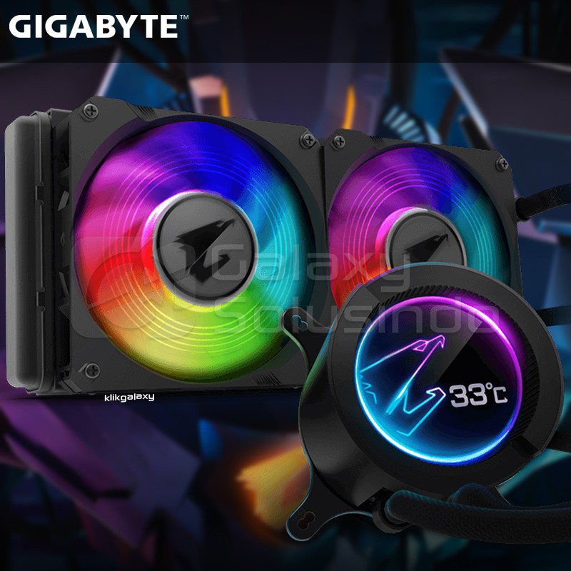 GIGABYTE AORUS CPU LIQUID COOLER 240 RGB with Circular LCD Display