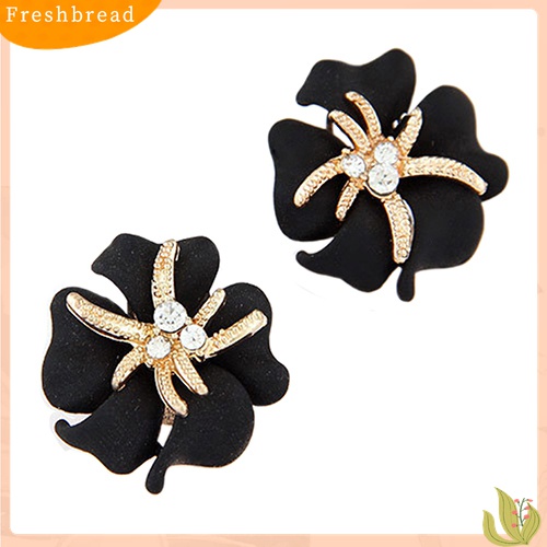 [TERLARIS]Women's Elegant Flower Starfish Charm Rhinestone Ear Studs Fashion Earrings Gift