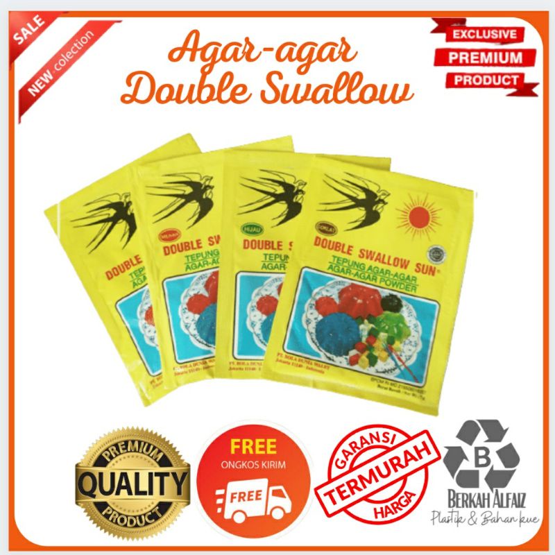 

Tepung Agar - agar double swallow sun sachet 7 gram/ agar agar powder cap Dua walet