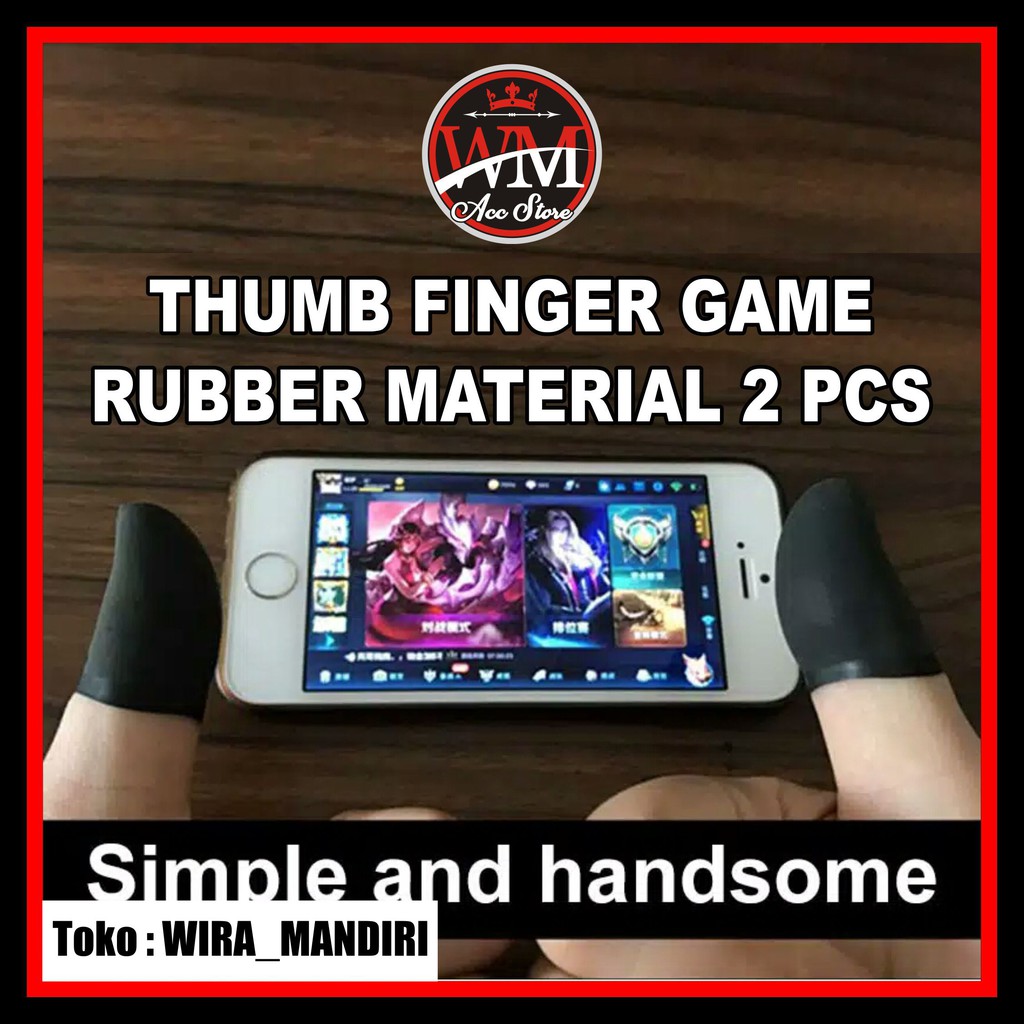 Sarung Jempol Jari Bahan Karet Touch Screen Anti Keringat Sepasang Untuk Game PUBG CODM FF Shopee Indonesia