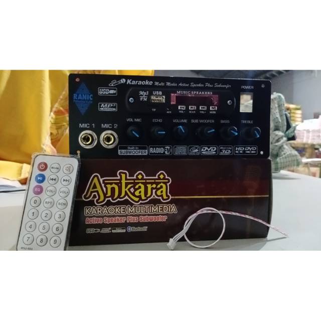 Kit aktif speaker echo mp3 bluetooth hitam mp3