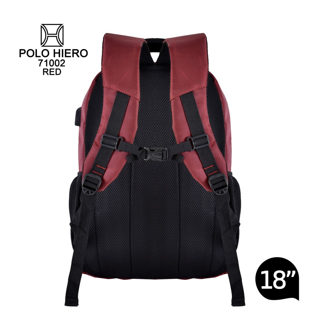 (TSI) Tas Polo Hiero 71002-18 Inch Tas Pria Sekolah Tas Ransel Fashion Tas Backpack