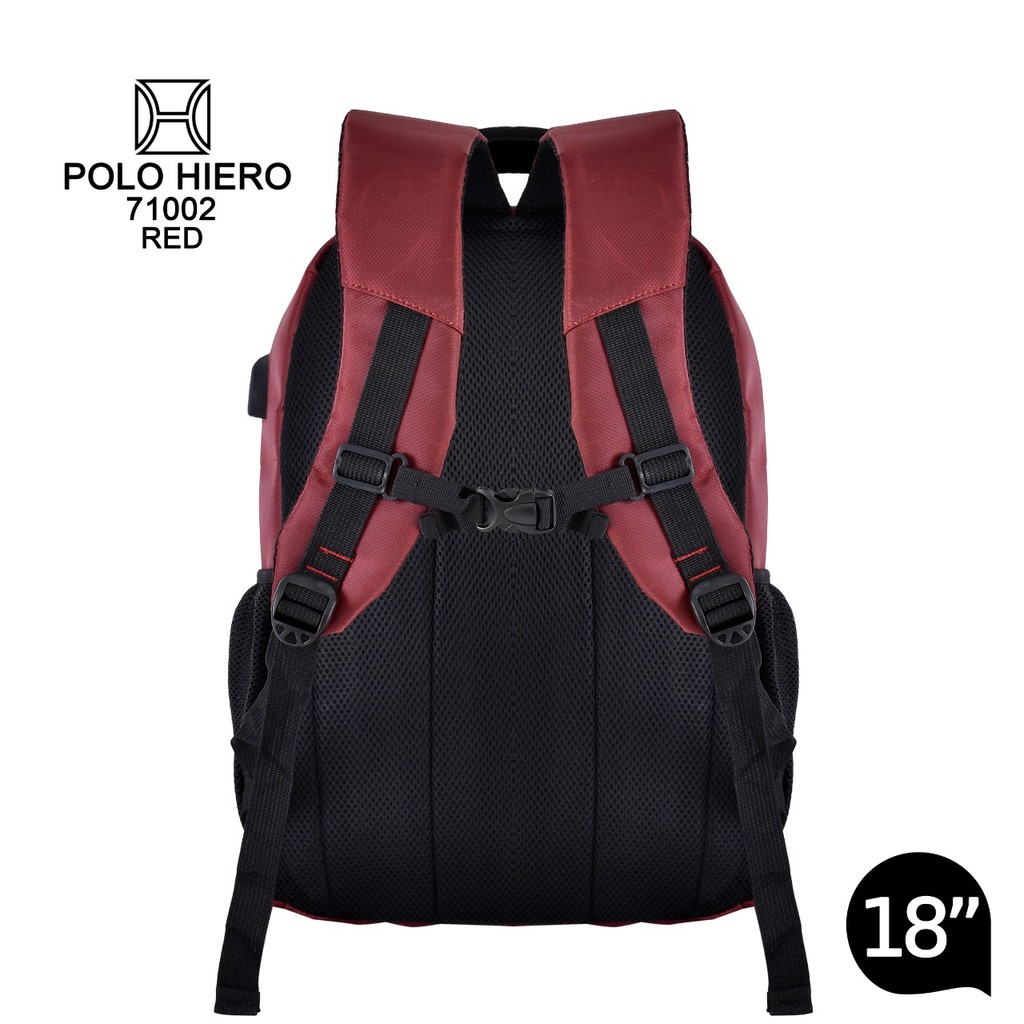 (Toko OB) Tas Murah Laptop Sekolah Polo Hiero 71002-18 Inch Tas Pria Kerja Fashion Backpack