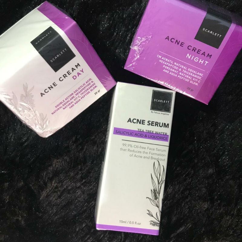 Paket Scarlett 3 in 1 acne+brightly