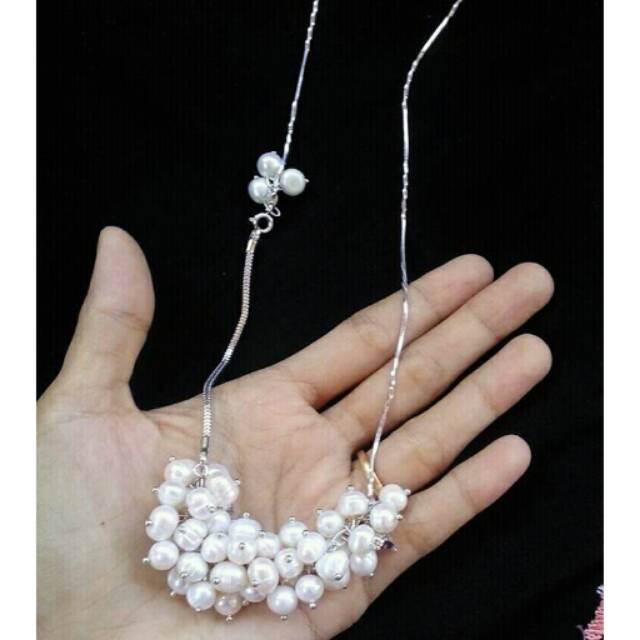 Kalung Anggur Mutiara  Air Tawar dari Lombok  Shopee  Indonesia