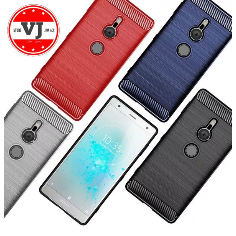 Softcase Sony Xperia XZ2 Case Carbon Fiber Silikon Sony Xperia Xz2 Docomo AU SoftBank