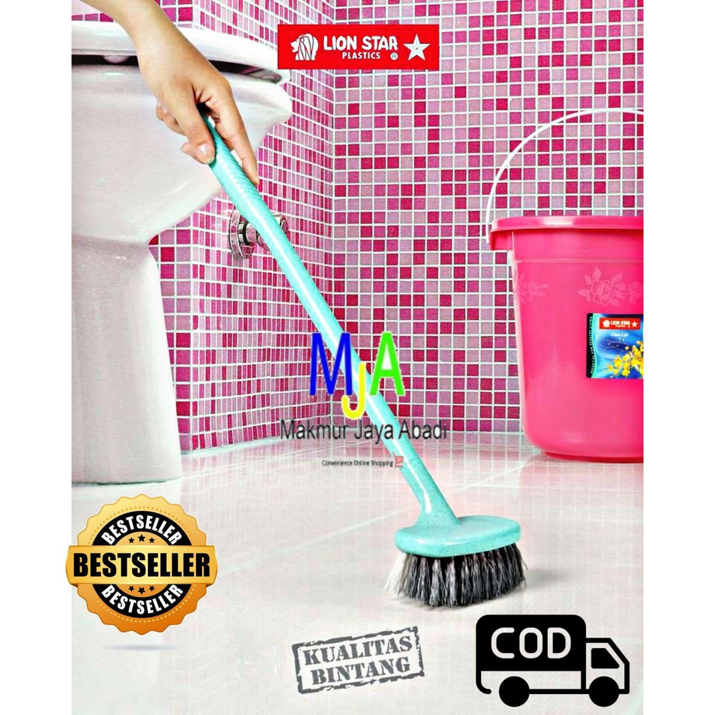 ( BISA COD ) PROMO LION STAR Sikat Gagang Kamar Mandi BR-66 Livina Bathroom Brush #201 Sikat WC