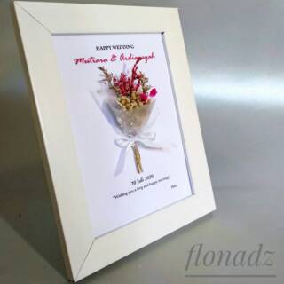  EDELWEIS  IN FRAME DRIED FLOWER IN FRAME KADO WISUDA 