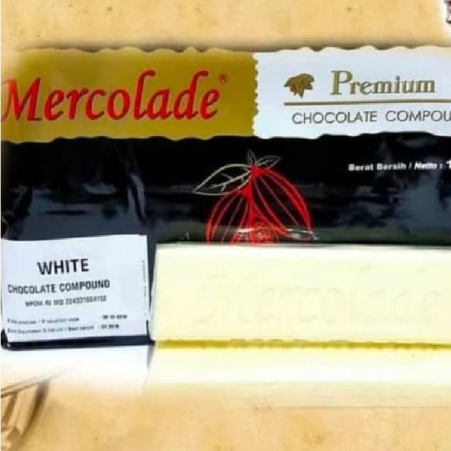 Mercolade Premium Dark Coklat Compound / dcc cooking chocolate coklat - MERCOLADE WHITE