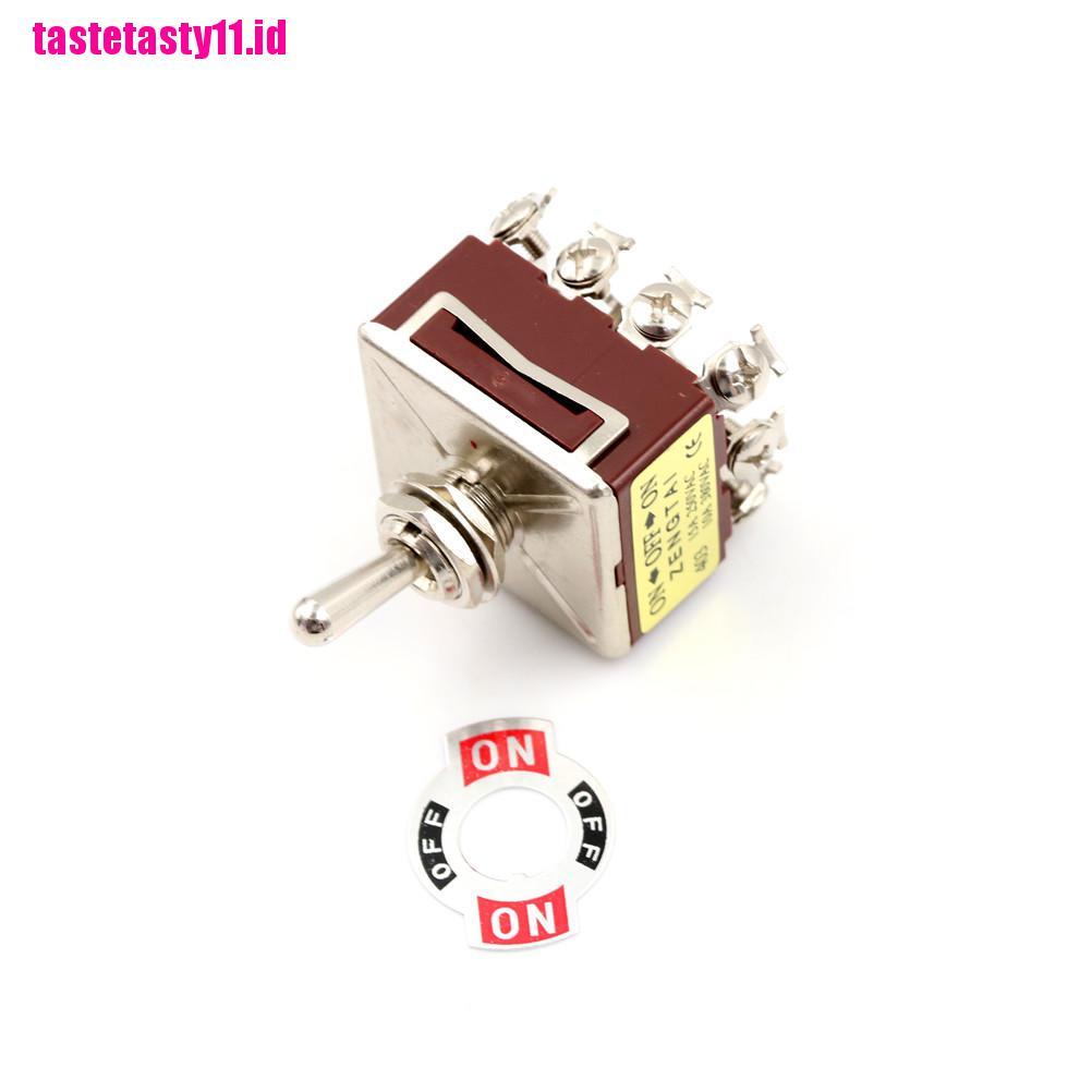 Toggle Switch 3 Posisi 12 Pin 4PDT ON-OFF-ON 10A / 380VAC