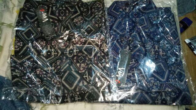 Ameliashop16 Long  Batik Diamond / Kemeja Batik Model Slimfit