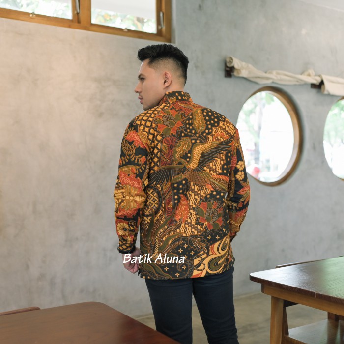 Batik Pria Lengan Panjang Furing Modern Premium Original Kemeja Batik Pria Baju Batik Pria Lengan Panjang Modern Slim Fit  FASHION BATIK ALUNA