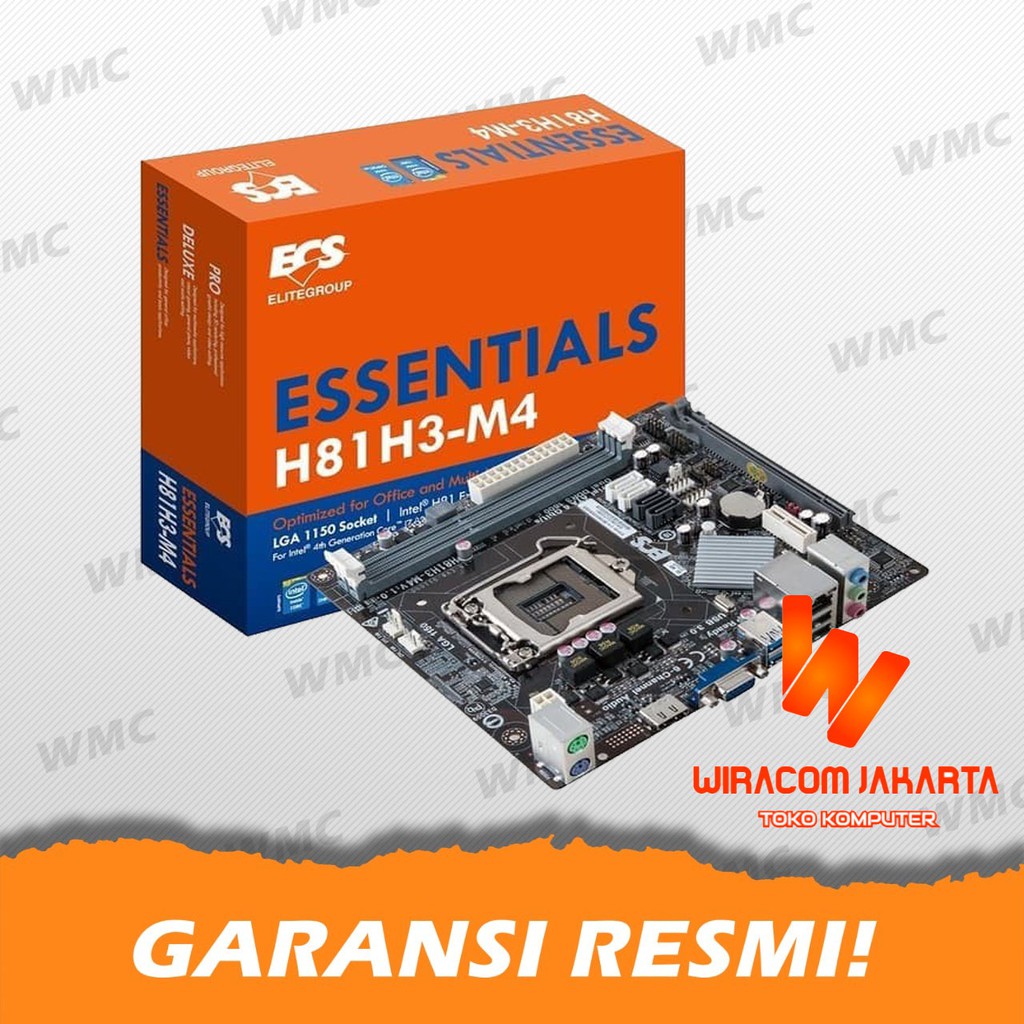 Motherboard ECS H81H3-M4 Socket Intel LGA 1150 Mainboard MOBO